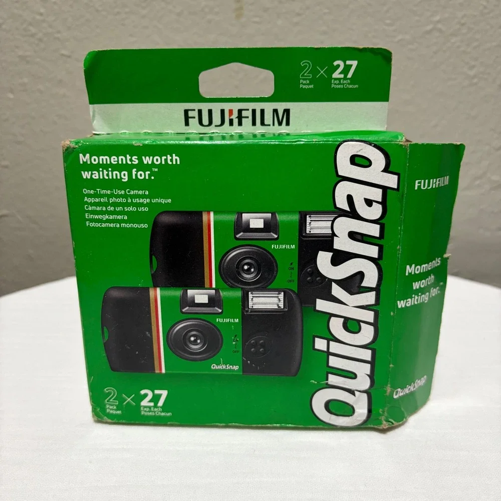 Fujifilm QuickSnap Flash 400 Disposable Camera 2 Pack 27 Exposures Exp 2027-09